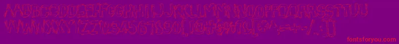 BeatnikHayseed-Schriftart – Rote Schriften auf violettem Hintergrund