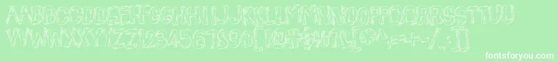 BeatnikHayseed Font – White Fonts on Green Background