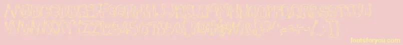 BeatnikHayseed Font – Yellow Fonts on Pink Background