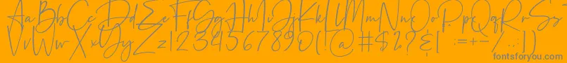 Beatrise-Schriftart – Graue Schriften auf orangefarbenem Hintergrund