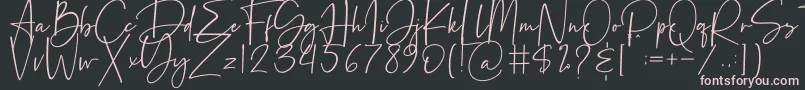 Beatrise Font – Pink Fonts on Black Background