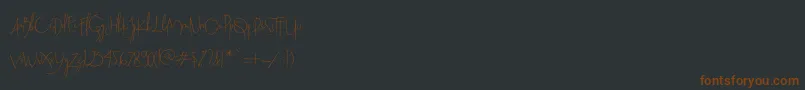 Beatrix Signature Font – Brown Fonts on Black Background