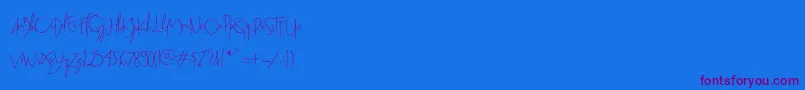Шрифт Beatrix Signature – фиолетовые шрифты на синем фоне