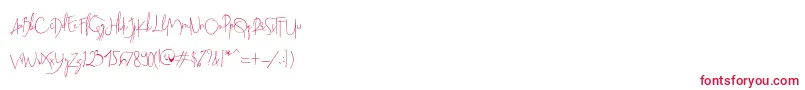 Beatrix Signature Font – Red Fonts on White Background