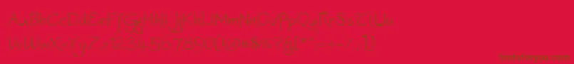 Worstveldslingextra Font – Brown Fonts on Red Background