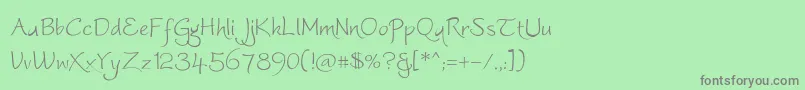 Worstveldslingextra Font – Gray Fonts on Green Background