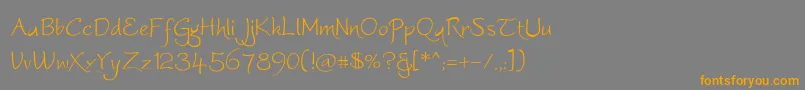 Шрифт Worstveldslingextra – оранжевые шрифты на сером фоне
