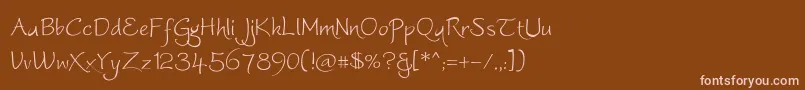 Worstveldslingextra Font – Pink Fonts on Brown Background