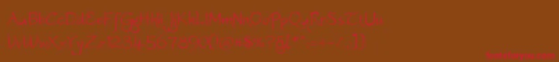 Worstveldslingextra Font – Red Fonts on Brown Background