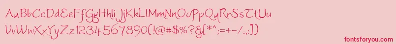 Worstveldslingextra Font – Red Fonts on Pink Background