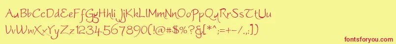 Worstveldslingextra Font – Red Fonts on Yellow Background