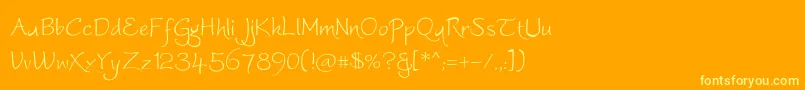 Worstveldslingextra Font – Yellow Fonts on Orange Background