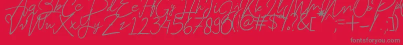 Beatrix Font – Gray Fonts on Red Background