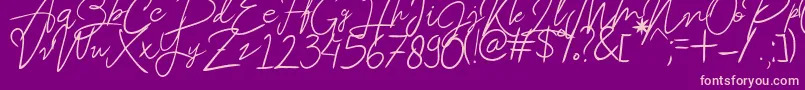 Beatrix Font – Pink Fonts on Purple Background