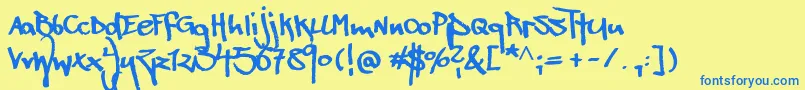 beatstreet Font – Blue Fonts on Yellow Background
