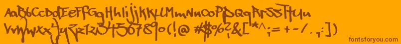 Подробнее о шрифте beatstreet Шрифт beatstreet – коричневые шрифты на оранжевом фоне