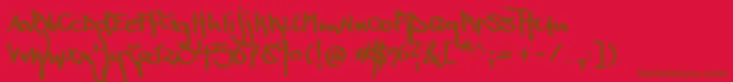 beatstreet Font – Brown Fonts on Red Background