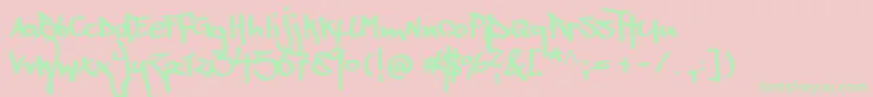 beatstreet Font – Green Fonts on Pink Background