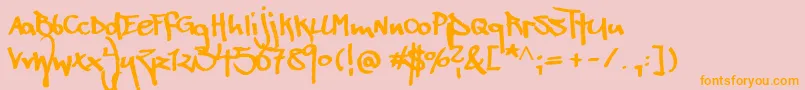 beatstreet Font – Orange Fonts on Pink Background