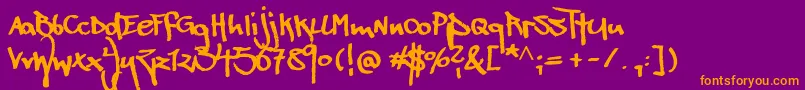 beatstreet Font – Orange Fonts on Purple Background