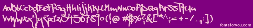beatstreet-Schriftart – Rosa Schriften auf violettem Hintergrund