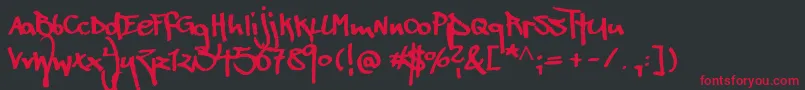 beatstreet Font – Red Fonts on Black Background