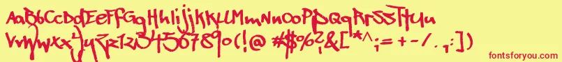beatstreet-Schriftart – Rote Schriften auf gelbem Hintergrund