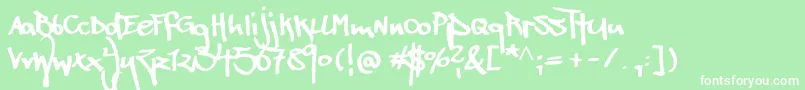 beatstreet Font – White Fonts on Green Background