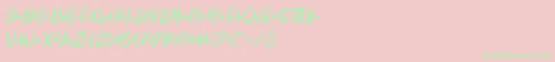 Beattingvile Font – Green Fonts on Pink Background