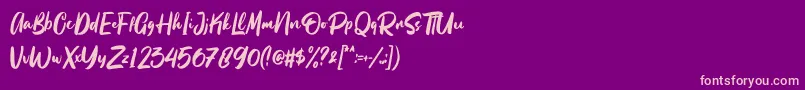 Beattingvile Font – Pink Fonts on Purple Background
