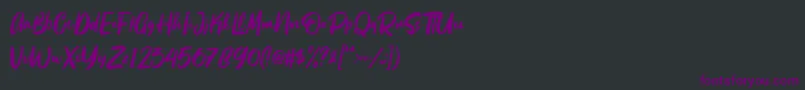 Beattingvile Font – Purple Fonts on Black Background
