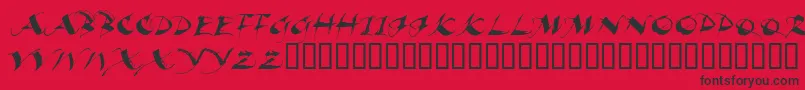 BEAUI    Font – Black Fonts on Red Background