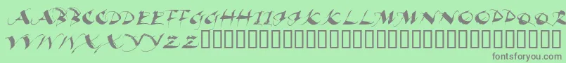 フォントBEAUI    – 緑の背景に灰色の文字