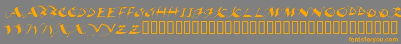 fuente BEAUI    – Fuentes Naranjas Sobre Fondo Gris