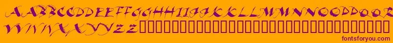 BEAUI    Font – Purple Fonts on Orange Background