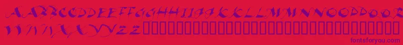 BEAUI    Font – Purple Fonts on Red Background