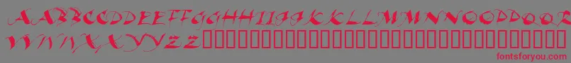 BEAUI    Font – Red Fonts on Gray Background