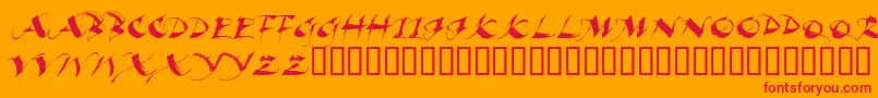 BEAUI    Font – Red Fonts on Orange Background