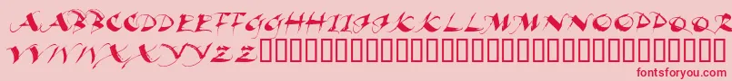フォントBEAUI    – ピンクの背景に赤い文字