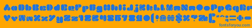 BEAUTIFUL eclipse Font – Blue Fonts on Orange Background
