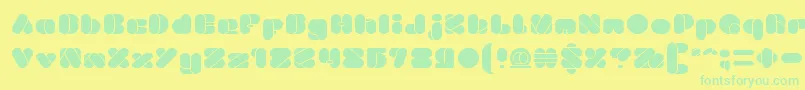 BEAUTIFUL eclipse Font – Green Fonts on Yellow Background