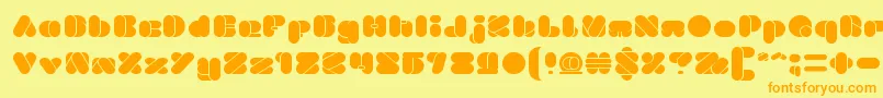 BEAUTIFUL eclipse Font – Orange Fonts on Yellow Background