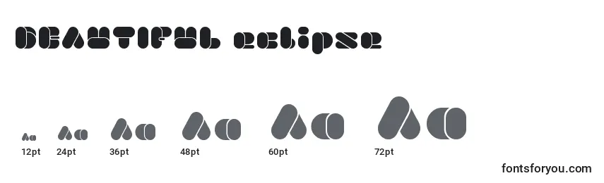 Größen der Schriftart BEAUTIFUL eclipse