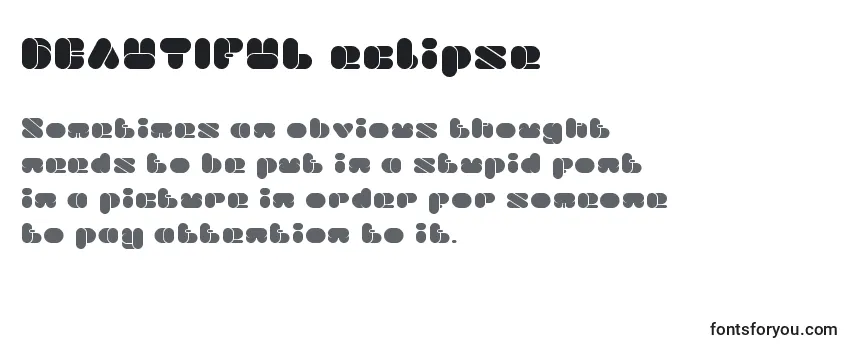 Überblick über die Schriftart BEAUTIFUL eclipse