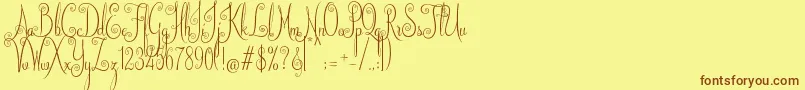 Beautiful Friends Font – Brown Fonts on Yellow Background