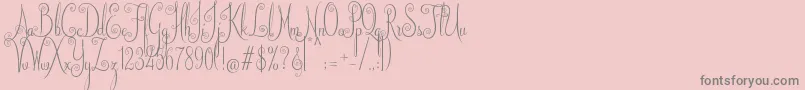 Beautiful Friends-Schriftart – Graue Schriften auf rosa Hintergrund