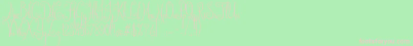 フォントBeautiful Friends – 緑の背景にピンクのフォント