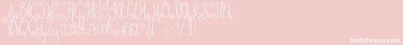 フォントBeautiful Friends – ピンクの背景に白い文字