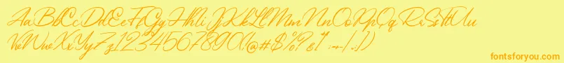 More about Beautiful Heart Font Beautiful Heart Font – Orange Fonts on Yellow Background