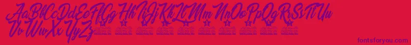 Beautiful Lovers Personal Use Font – Purple Fonts on Red Background
